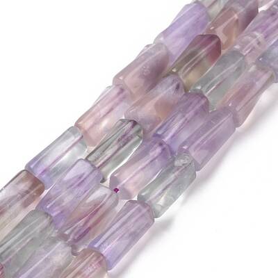 Natural Fluorite Twist Column Beads Strands