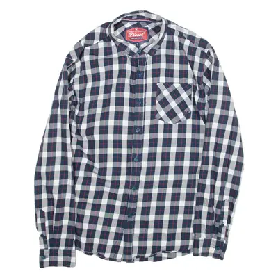 DIESEL Boys Shirt Blue Check Long Sleeve 15Y