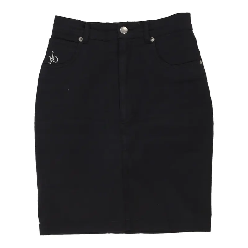 Roccobarocco Skirt - 24W UK 4 Navy Cotton Blend | Size: UK 4