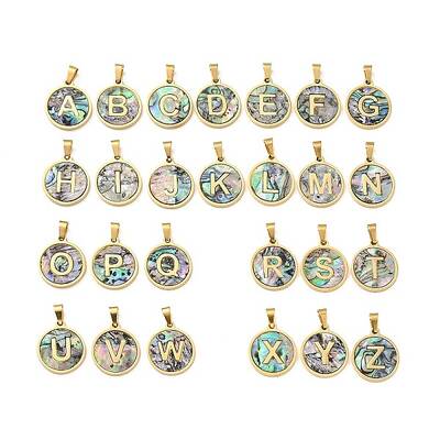 PVD Vacuum Plating 304 Stainless Steel with Paua Shell Pendants