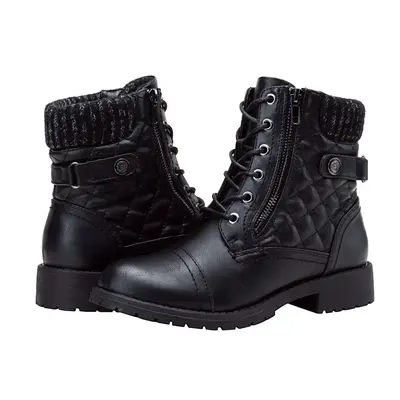 Vepose Comfortable Women's Ankle Boots with Thick Low Heel and Lace Casual Shoes Waterproof