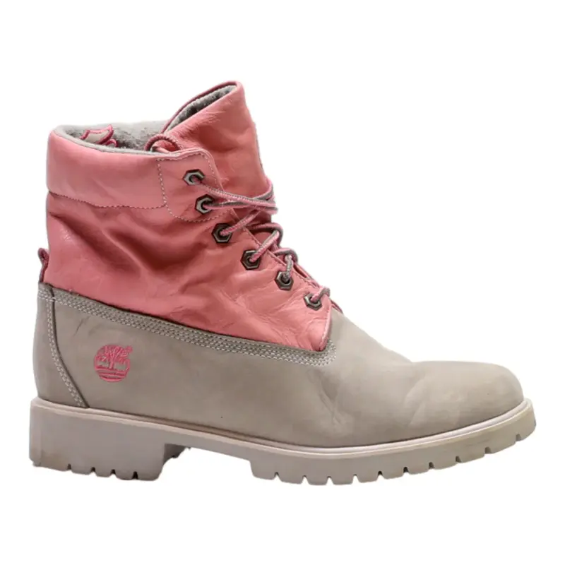 TIMBERLAND Lace-Up Boots Grey Leather Womens UK 9.5