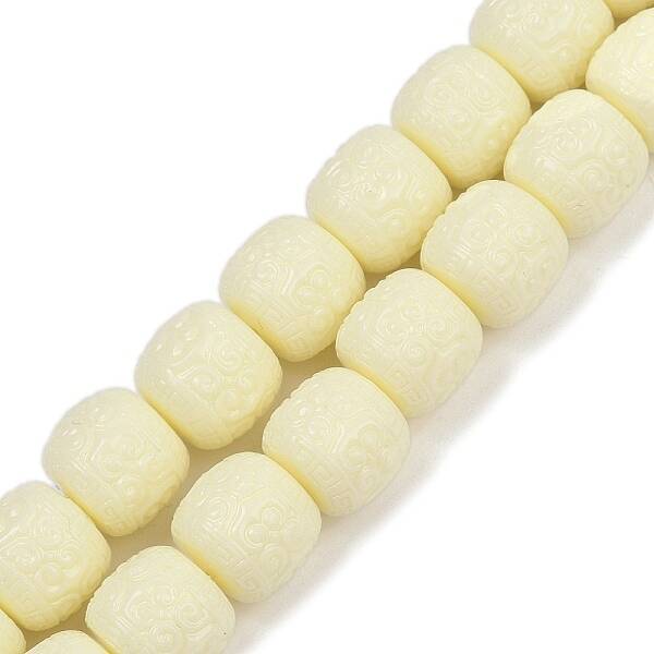 Synthetic Coral Carved Beads Strands
