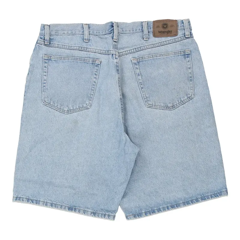 Wrangler Denim Shorts - 36W 10L Light Wash Cotton
