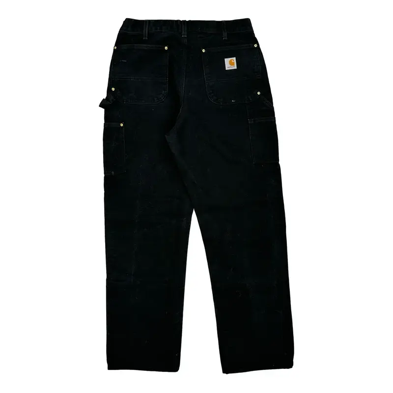 Carhartt Double Knee Carpenter Trousers - 31W 32L Black Cotton