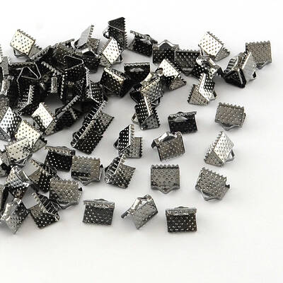 Iron Ribbon Crimp Ends