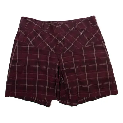 COLUMBIA Womens Casual Shorts Maroon Check M W30