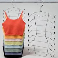 Multifunctional 8-layer Rotatable Clothes Hanger, Non-slip Foldable Bra Storage Organizing Holder, Saving Space Organizing Or...