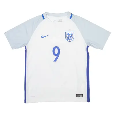 NIKE England Harry Kane #9 Boys Football Shirt Jersey White V-Neck L