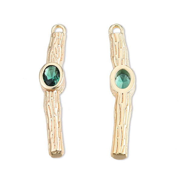 Brass Pave Cubic Zirconia Pendants