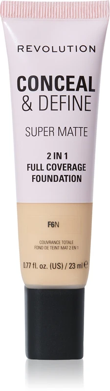 Makeup Revolution Conceal & Define Mattifying Foundation Color F6N 23 ml