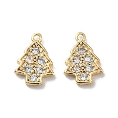 Brass Micro Pave Cubic Zirconia Pendants