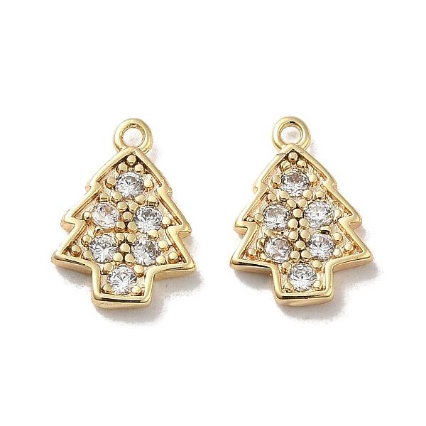 Brass Micro Pave Cubic Zirconia Pendants