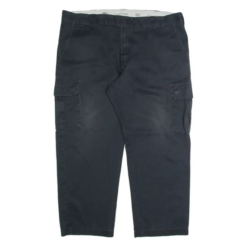 DICKIES Cargo Mens Trousers Black Relaxed Straight W44 L30