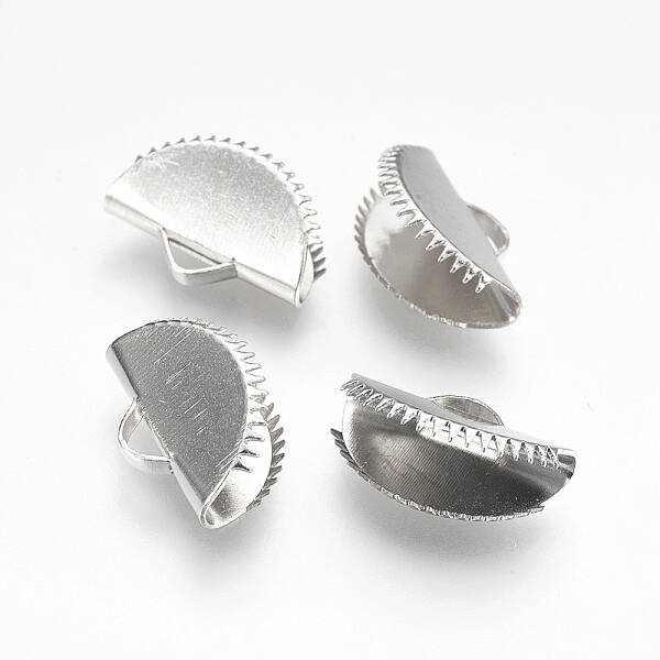Iron Ribbon Crimp Ends