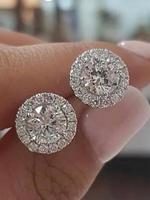 Simple Rhinestone Decorated Stud Earrings, Fashion Earrings Jewelry for Party, Daily Clothing Decor, Trendy All-match & Exqui...