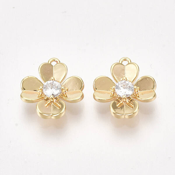 Brass Cubic Zirconia Charms