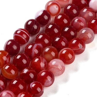 Natural Striped Agate/Banded Agate Beads Strands