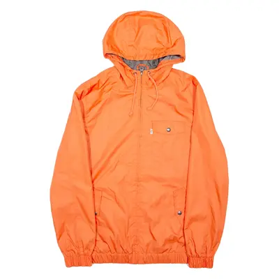 LEVI'S STRAUSS & CO Mens Rain Jacket Orange Hooded S