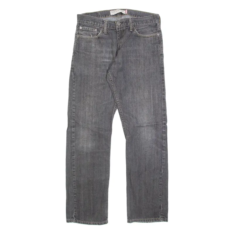 LEVI'S 514 Jeans Mens Grey Slim Straight Stone Wash W33 L32