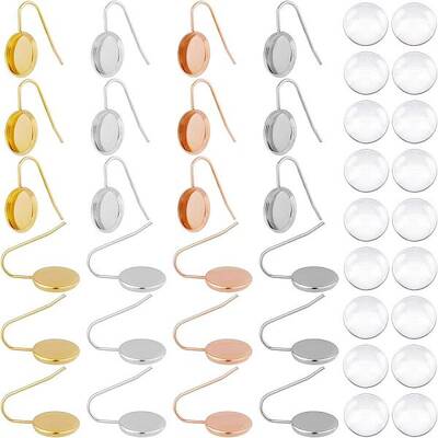 DIY Flat Round Dangle Earring Making Kits