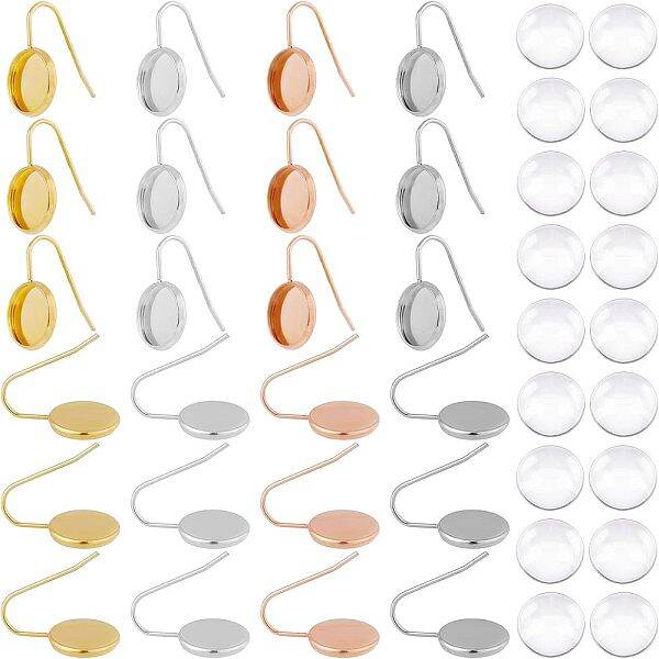 DIY Flat Round Dangle Earring Making Kits