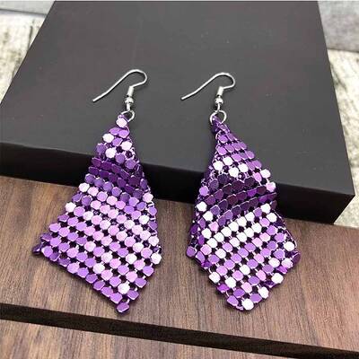 Sparkle Alloy Sequins Dangle Earrings for Women