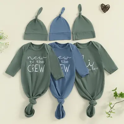 Newborn Sleeper Gown Baby Boy Girl Coming Home Outfit Infant Nightgown Sleeping Bag Sleepwear Pajamas