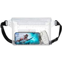 Transparent Waterproof Phone Bag, Large Capacity Outdoor Diving Travel Essential, Touch Screen Storage Bag for Swimming, Boa...