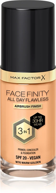 Max factor All Day Flawless Facefinity 3 in 1 - Long Lasting Makeup 30ml 76 Warm Golden