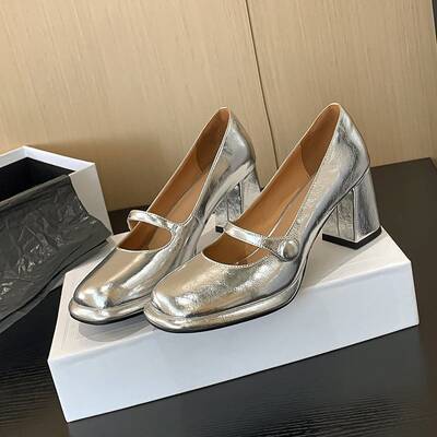 CHIKO Kerrielle Square Toe Block Heels Mary Jane Shoes