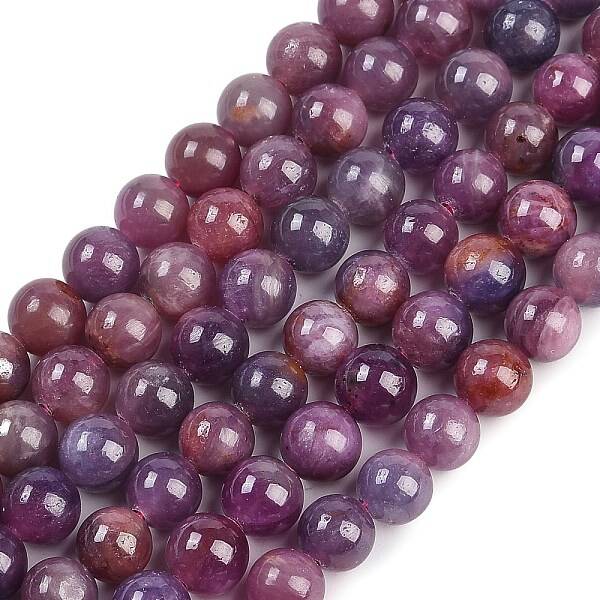 Natural Gemstone Ruby Round Beads Strands