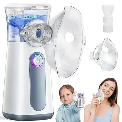 Portable Ultrasonic Air Humidifier, Compact Air Humidifier with Double Power Mode, Suitable for Home and Travel, Face Care Pr...