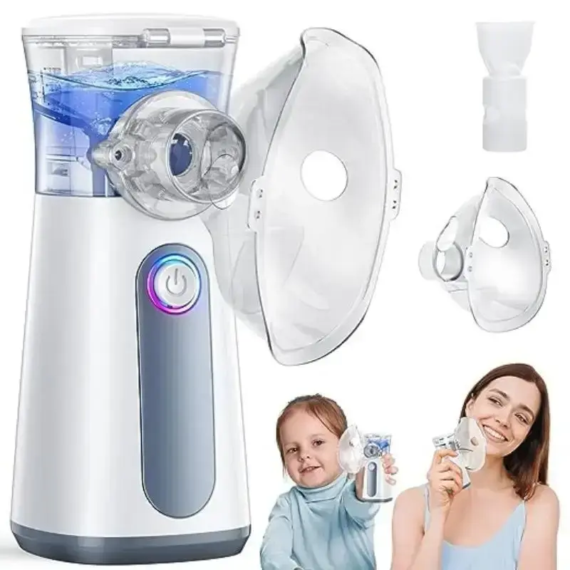 Portable Ultrasonic Air Humidifier, Compact Air Humidifier with Double Power Mode, Suitable for Home and Travel, Face Care Pr...