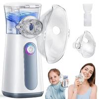 Father's Day Gifts, Portable Ultrasonic Air Humidifier, White Compact Mini Electric Facial Air Humidifier with Double Power M...