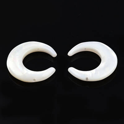 Natural White Shell Connector Charms