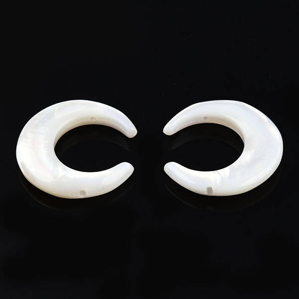 Natural White Shell Connector Charms