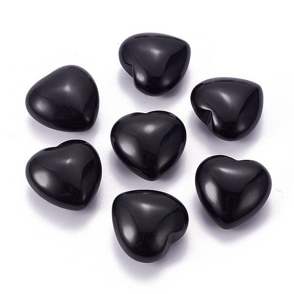 Natural Obsidian Heart Love Stone
