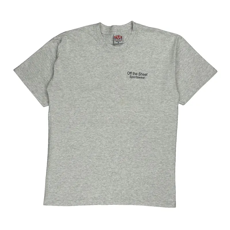 Single Stitch Bowling Made In Usa Tuf Threads Graphic T-Shirt - XL Grey Cotton