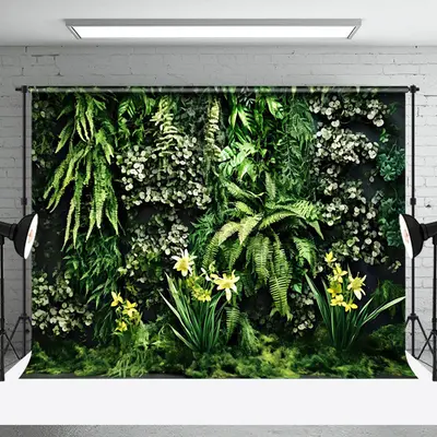 Yellow Floral Greenery Spring Photography Backdrop - Aperturee