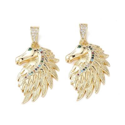Brass Micro Pave Cubic Zirconia Pendants