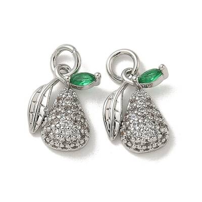 Brass Micro Pave Cubic Zirconia Pendents