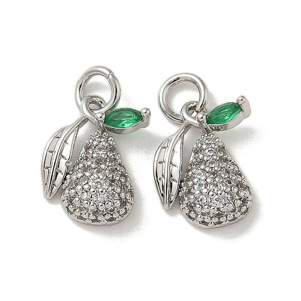 Brass Micro Pave Cubic Zirconia Pendents