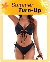 Blooming Jelly Curvy Cutout String Bathing Suit Womens Two Piece Bikini Sets Outdoorfun FathersDayGift Criss Cross Swimsuits