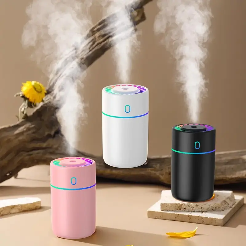 Portable 230ML Air Humidifier, 1 Count USB Powered Aroma Diffuser with Colorful Light, Essential Oil Ultrasonic Mini Humidifi...
