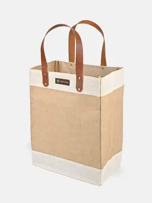 Jute Tall Tote | Color: Cream