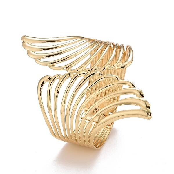 Alloy Hollow Wing Wrap Cuff Bangle