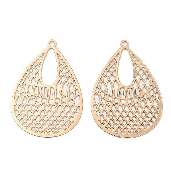 Long-Lasting Plated Brass Filigree Pendants