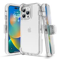 Clear Rugged Defender Case Cover For Apple iPhone 16 / 15 / 14 / 13 / 12 / Plus / Pro / Pro Max / Shockproof Heavyduty Protec...
