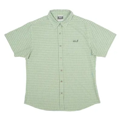 JACK WOLFSKIN Travel Womens Shirt Green Check L